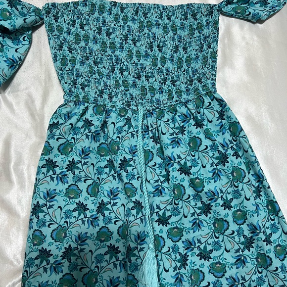 Pants - Blue Summer Off the Shoulder Jumper